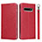 Custodia Portafoglio In Pelle Cover con Supporto T03 per Samsung Galaxy S10 5G Rosso