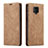 Custodia Portafoglio In Pelle Cover con Supporto T03 per Xiaomi Redmi Note 9S Arancione