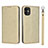 Custodia Portafoglio In Pelle Cover con Supporto T04 per Apple iPhone 11 Oro