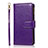 Custodia Portafoglio In Pelle Cover con Supporto T04 per Apple iPhone 12 Pro Viola