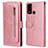 Custodia Portafoglio In Pelle Cover con Supporto T04 per Huawei Nova Lite 3 Plus Oro Rosa