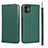 Custodia Portafoglio In Pelle Cover con Supporto T05 per Apple iPhone 11 Verde