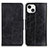 Custodia Portafoglio In Pelle Cover con Supporto T05 per Apple iPhone 13 Nero