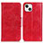 Custodia Portafoglio In Pelle Cover con Supporto T05 per Apple iPhone 13 Rosso