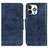 Custodia Portafoglio In Pelle Cover con Supporto T05 per Apple iPhone 14 Pro Blu