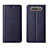 Custodia Portafoglio In Pelle Cover con Supporto T05 per Samsung Galaxy A80 Blu