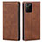 Custodia Portafoglio In Pelle Cover con Supporto T05 per Samsung Galaxy Note 20 Ultra 5G Marrone