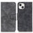 Custodia Portafoglio In Pelle Cover con Supporto T06 per Apple iPhone 13 Mini Nero