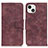 Custodia Portafoglio In Pelle Cover con Supporto T06 per Apple iPhone 13 Viola