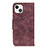 Custodia Portafoglio In Pelle Cover con Supporto T06 per Apple iPhone 15