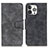 Custodia Portafoglio In Pelle Cover con Supporto T06 per Apple iPhone 15 Pro Nero