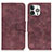 Custodia Portafoglio In Pelle Cover con Supporto T06 per Apple iPhone 15 Pro Viola