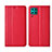 Custodia Portafoglio In Pelle Cover con Supporto T06 per Huawei Nova 7i Rosso