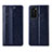 Custodia Portafoglio In Pelle Cover con Supporto T06 per Huawei P40 Blu