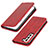 Custodia Portafoglio In Pelle Cover con Supporto T06D per Samsung Galaxy S21 5G Rosso