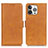 Custodia Portafoglio In Pelle Cover con Supporto T07 per Apple iPhone 13 Pro Max Giallo