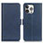 Custodia Portafoglio In Pelle Cover con Supporto T07 per Apple iPhone 14 Pro Blu