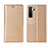 Custodia Portafoglio In Pelle Cover con Supporto T07 per Huawei Nova 7 SE 5G Oro