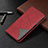 Custodia Portafoglio In Pelle Cover con Supporto T07 per Oppo Find X2 Neo Rosso
