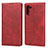 Custodia Portafoglio In Pelle Cover con Supporto T07 per Samsung Galaxy Note 10 Rosso