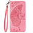 Custodia Portafoglio In Pelle Cover con Supporto T07 per Xiaomi Mi 10 Pro Rosa