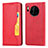 Custodia Portafoglio In Pelle Cover con Supporto T08 per Huawei Mate 30 5G Rosso