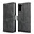 Custodia Portafoglio In Pelle Cover con Supporto T08 per Samsung Galaxy Note 10 5G Nero