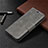 Custodia Portafoglio In Pelle Cover con Supporto T08 per Xiaomi Redmi 9AT Grigio
