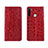 Custodia Portafoglio In Pelle Cover con Supporto T08 per Xiaomi Redmi Note 8 Rosso