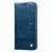 Custodia Portafoglio In Pelle Cover con Supporto T08 per Xiaomi Redmi Note 9 Blu