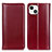 Custodia Portafoglio In Pelle Cover con Supporto T09 per Apple iPhone 14 Plus Rosso