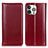 Custodia Portafoglio In Pelle Cover con Supporto T09 per Apple iPhone 14 Pro Rosso