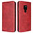 Custodia Portafoglio In Pelle Cover con Supporto T09 per Huawei Mate 20 X 5G Rosso