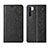 Custodia Portafoglio In Pelle Cover con Supporto T09 per Oppo F15 Nero