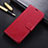 Custodia Portafoglio In Pelle Cover con Supporto T09 per Oppo Find X2 Rosso