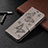 Custodia Portafoglio In Pelle Cover con Supporto T09 per Xiaomi Redmi 9i Grigio