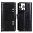 Custodia Portafoglio In Pelle Cover con Supporto T10 per Apple iPhone 15 Pro Max Nero