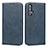 Custodia Portafoglio In Pelle Cover con Supporto T10 per Huawei Honor 20 Blu