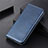 Custodia Portafoglio In Pelle Cover con Supporto T10 per Huawei Nova Lite 3 Plus Blu