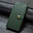 Custodia Portafoglio In Pelle Cover con Supporto T10 per Oppo Reno3 Verde