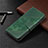 Custodia Portafoglio In Pelle Cover con Supporto T10 per Xiaomi Redmi 9i Verde