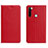 Custodia Portafoglio In Pelle Cover con Supporto T10 per Xiaomi Redmi Note 8 (2021) Rosso