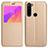 Custodia Portafoglio In Pelle Cover con Supporto T11 per Xiaomi Redmi Note 8 (2021) Oro