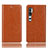 Custodia Portafoglio In Pelle Cover con Supporto T12 per Xiaomi Mi Note 10 Arancione