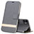 Custodia Portafoglio In Pelle Cover con Supporto T14 per Apple iPhone 11 Grigio