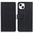 Custodia Portafoglio In Pelle Cover con Supporto T14 per Apple iPhone 13 Nero