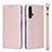 Custodia Portafoglio In Pelle Cover con Supporto T14 per Huawei Honor 20 Oro Rosa