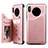 Custodia Portafoglio In Pelle Cover con Supporto T14 per Huawei Mate 30E Pro 5G Oro Rosa