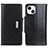 Custodia Portafoglio In Pelle Cover con Supporto T15 per Apple iPhone 13 Nero