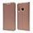 Custodia Portafoglio In Pelle Cover con Supporto T15 per Huawei P Smart+ Plus (2019) Oro Rosa